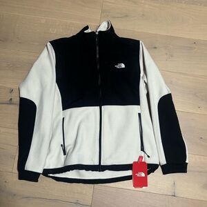 The North Face Vintage White and Black Denali Jacket